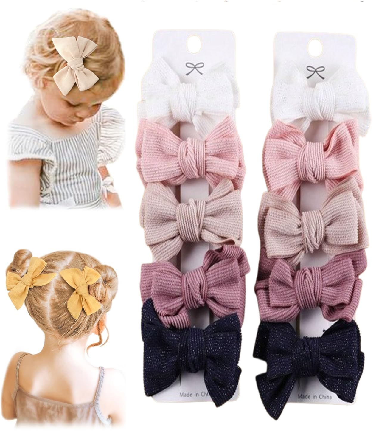 Zugadbaby Hair Bow Clips Older Baby Girls Fully 3 Inch | Desertcart  Seychelles, image size:1272x1500