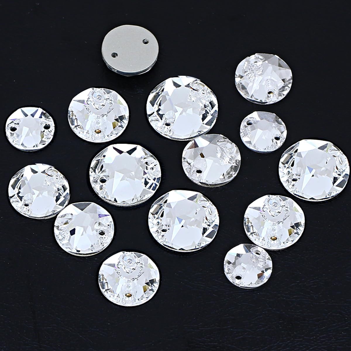 DONGZHOU Round Shape Crystal Sew On Rhinestones Flatback Fancy Stone K5 Rhinestones with Holes Sewing Crystals Gemstone Strass for Clothes, Garments, Dress, Jewelry,Shoes and DIY - Image 7