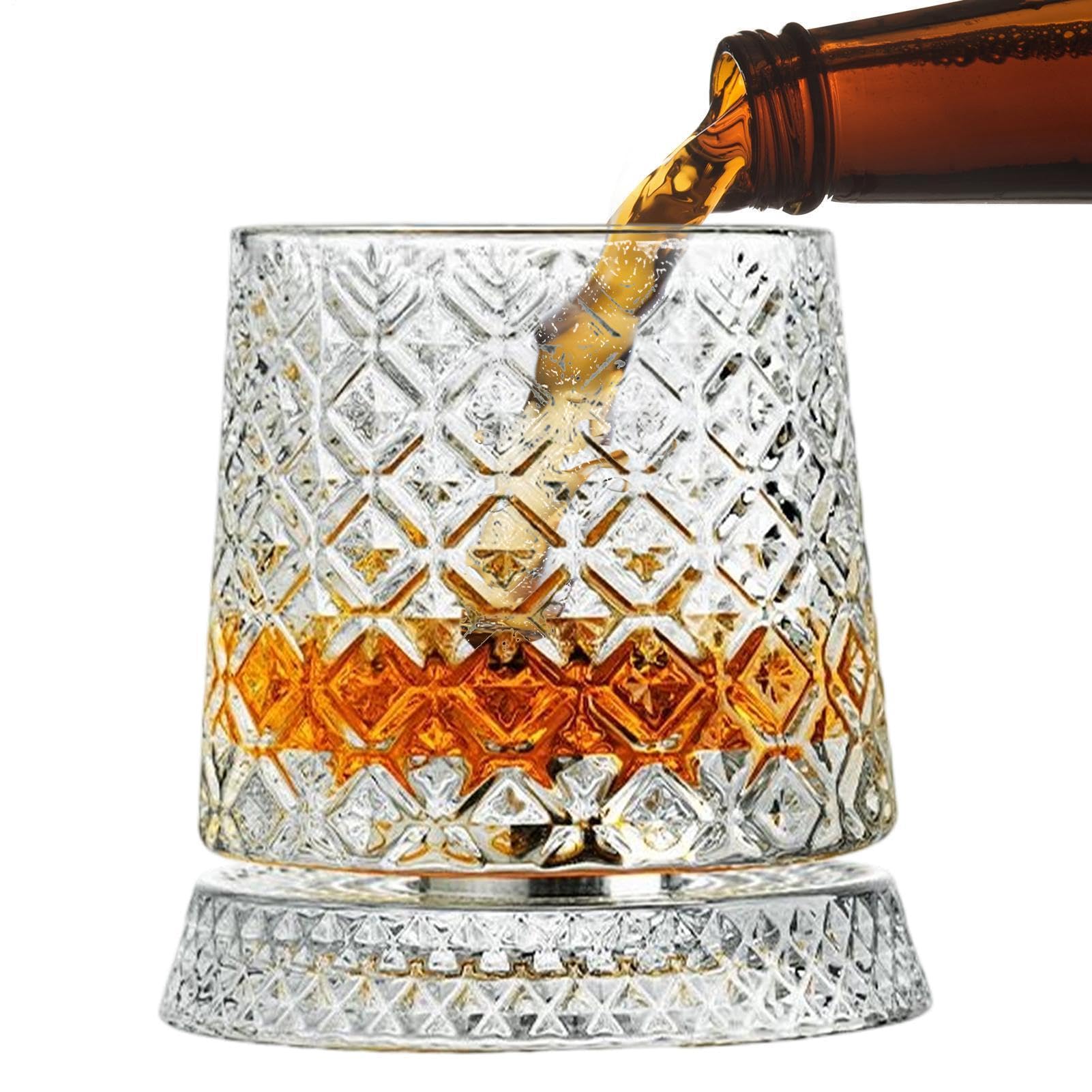 Copas De Vino - Copa De Giratoria Con Función Para Aliviar El Estrés, Base Giratoria De 360 grados, Vasos Transparentes | Gafas De Antiguas | Para Hombres Papá Padre Marido Bebiendo F