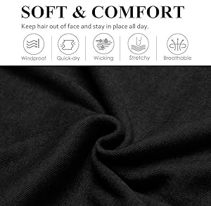 Headbands for Women Non Slip 16 Pack Elastic Sports Hair Bands for Women, Soft Cotton Cloth Headband for Workout Yoga Fashion Hair Accessories, Black White Gray Trendy Head Bands