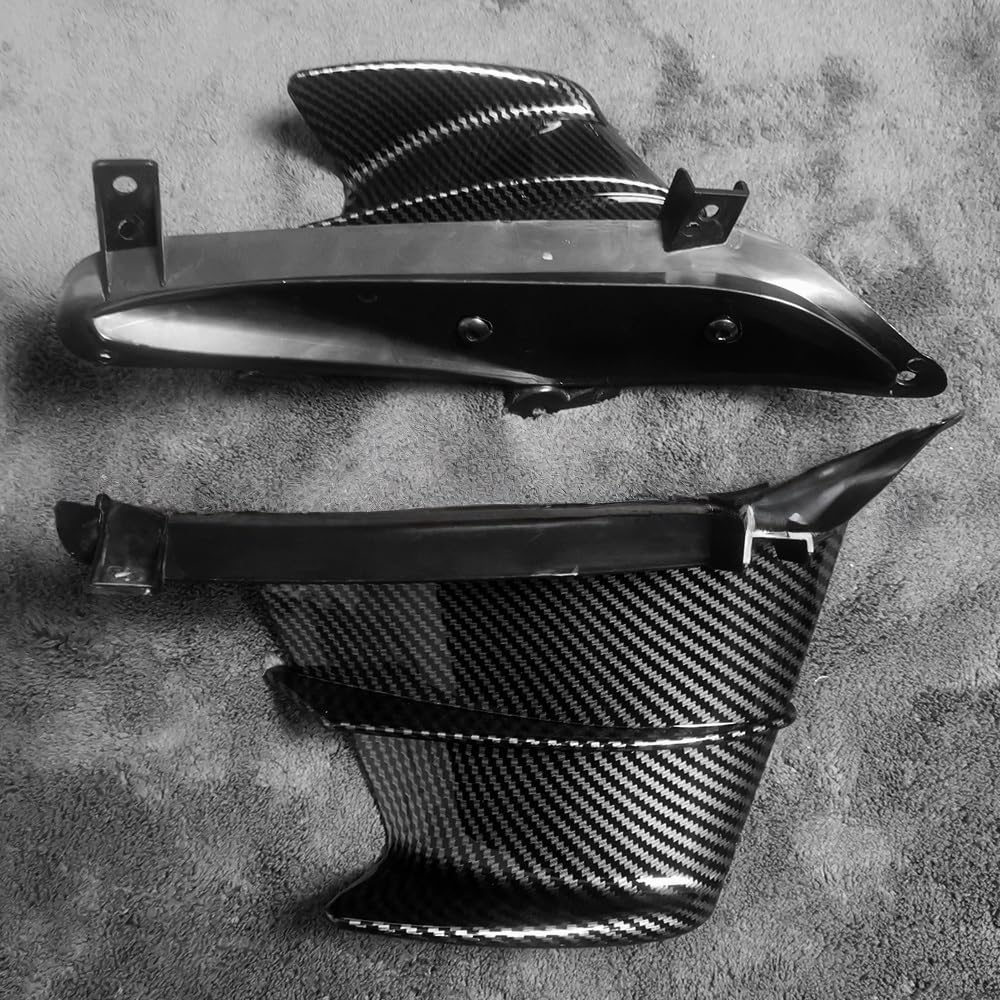 Aerodinamica per Moto Per CBR650R CB650R 2019-2023 Kit spoiler anteriore | Winglet Aerodinamico venti Laterale Pinna Spoiler ABS Carenatura Anteriore Protezione Ala Copertura(Black)