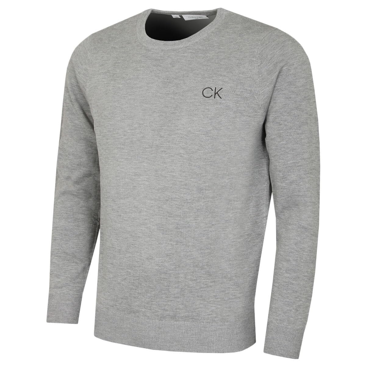 Calvin Klein Mens Round Neck Golf Sweater - Silver - XXXXL