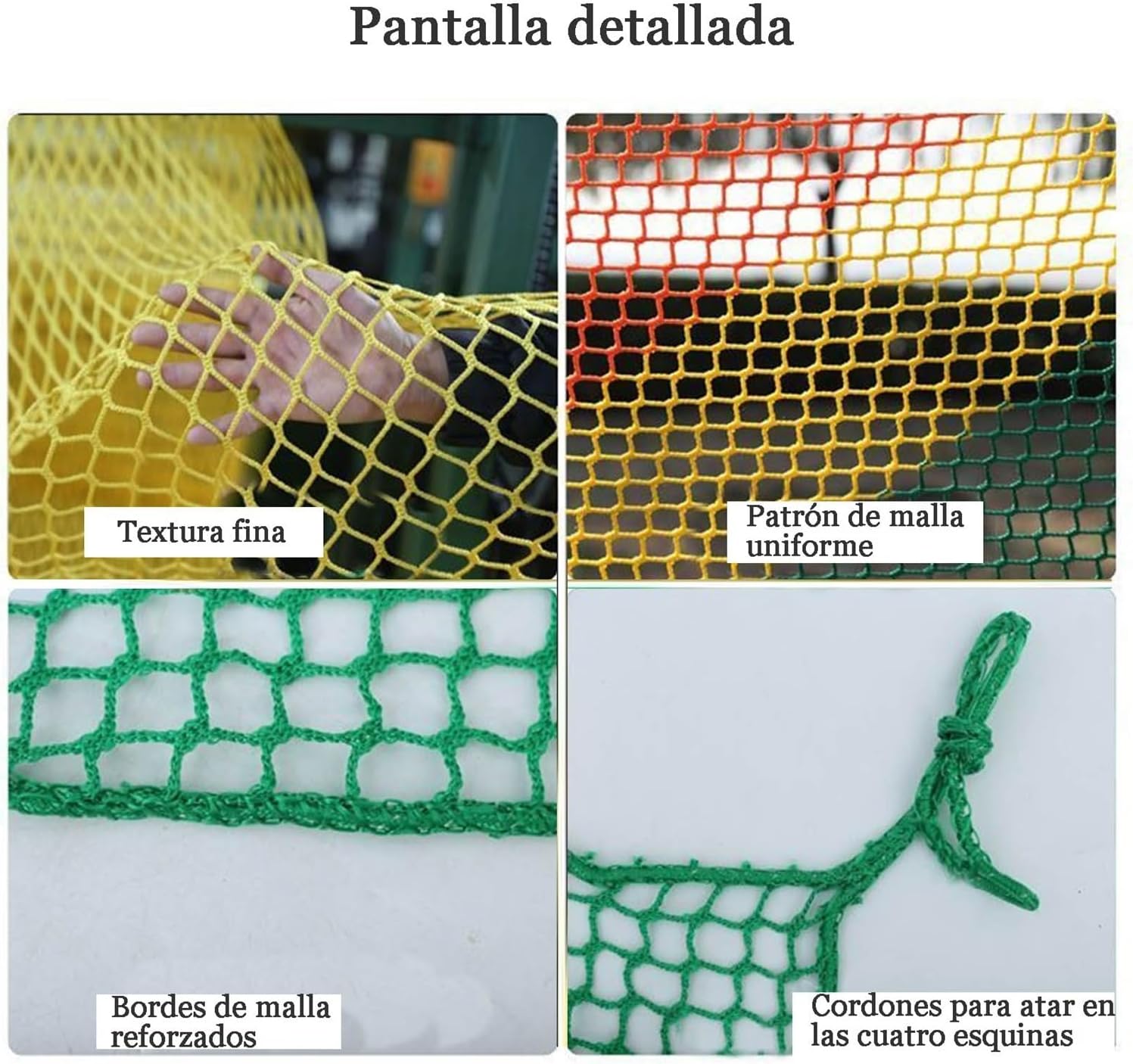 Knotless Polyester Playground Safety Net Cargo Netting Flexible and Resilient Balcony Cat Nets for Construction Sites HSOQN(1.5x5m(4.9x16.4ft))