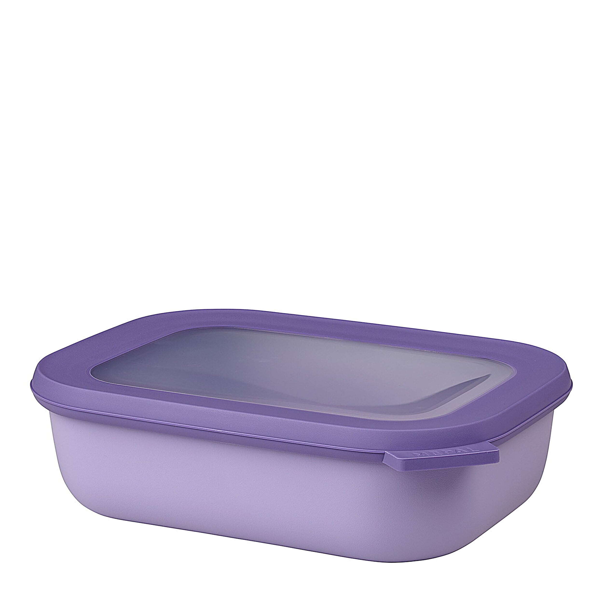 Mepal Cirqula çok amaçlı kase dikdörtgen Nordic lilac – 1000 ml – Stok kutusu, buzdolabı kutusu, derin dondurucu, mikrodalga fırın kabı ve kapaklı servis kasesi olarak kullanılabilir