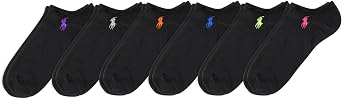 POLO RALPH LAUREN Womens Classic Sport Flat Knit Low-Cut Socks 6-Pack