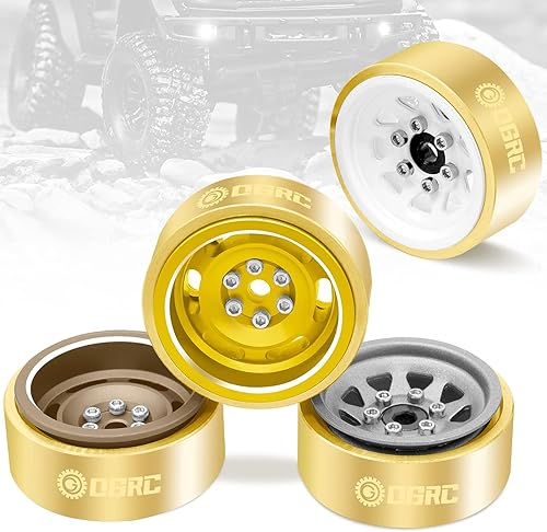 Miniatura 2 de OGRC - Anillo interno de latón de 1.0 pulgadas, anillo de abrazadera con peso de rueda pesada de 3.25 oz, se adapta a llantas de rueda RC para TRX4M