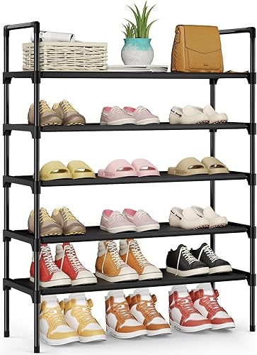 Miniatura 7 de Kitsure Zapatero – Organizador de zapatos de 2 niveles, zapatero para armario, entrada, dormitorio, estante de almacenamiento de fácil montaje con
