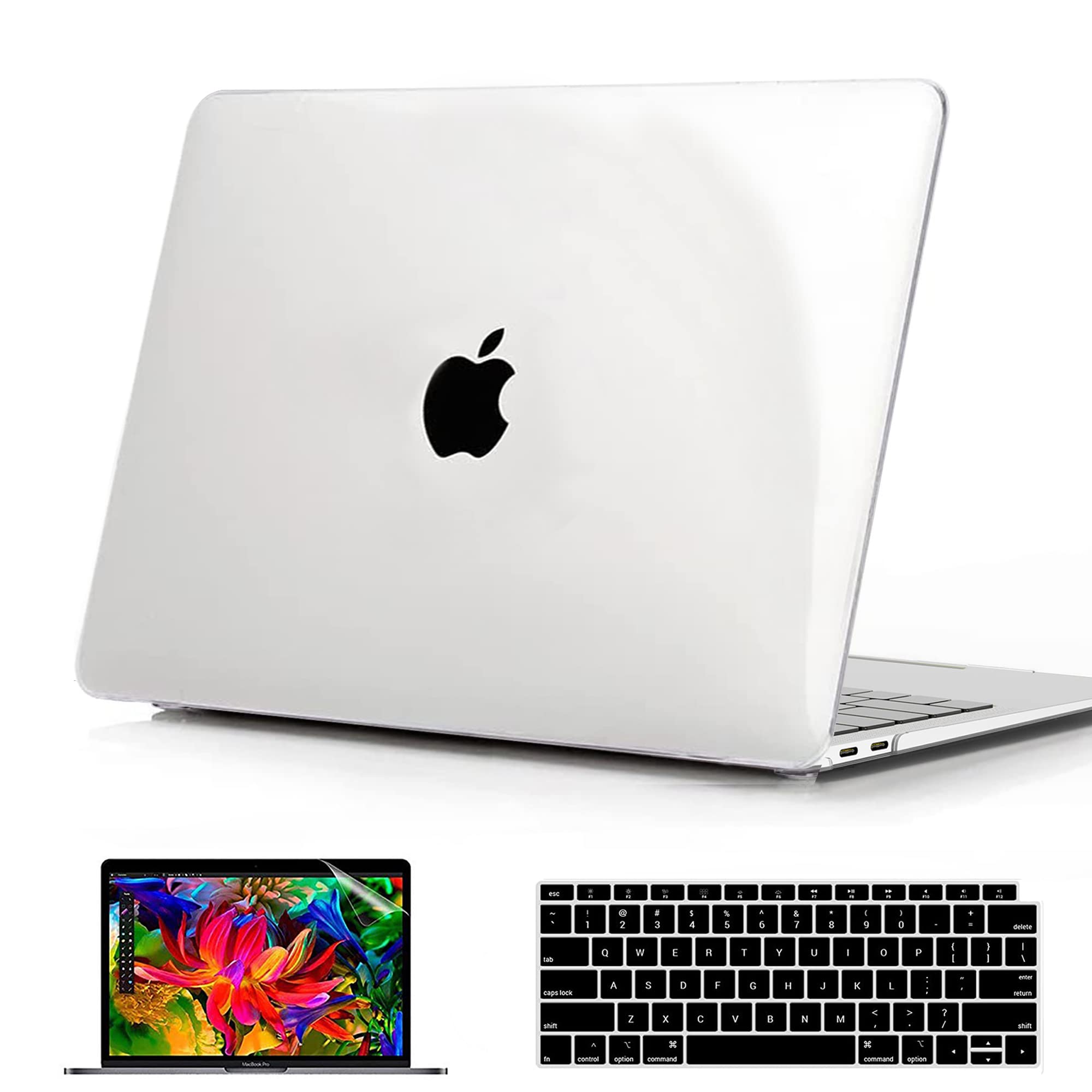 Air M1 Case Compatible with MacBook Air 13 inch Case 2021 2020 Release M1 A2337 A2179 A1932 , Soft Touch Hard Shell Case + Keyboard Cover, Air 2021 Case 13inch, Clear