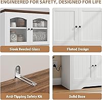 Vista 6 de Garvee Armario de despensa de 71 pulgadas con estación de carga, armario alto de almacenamiento de despensa de cocina con soporte para microondas