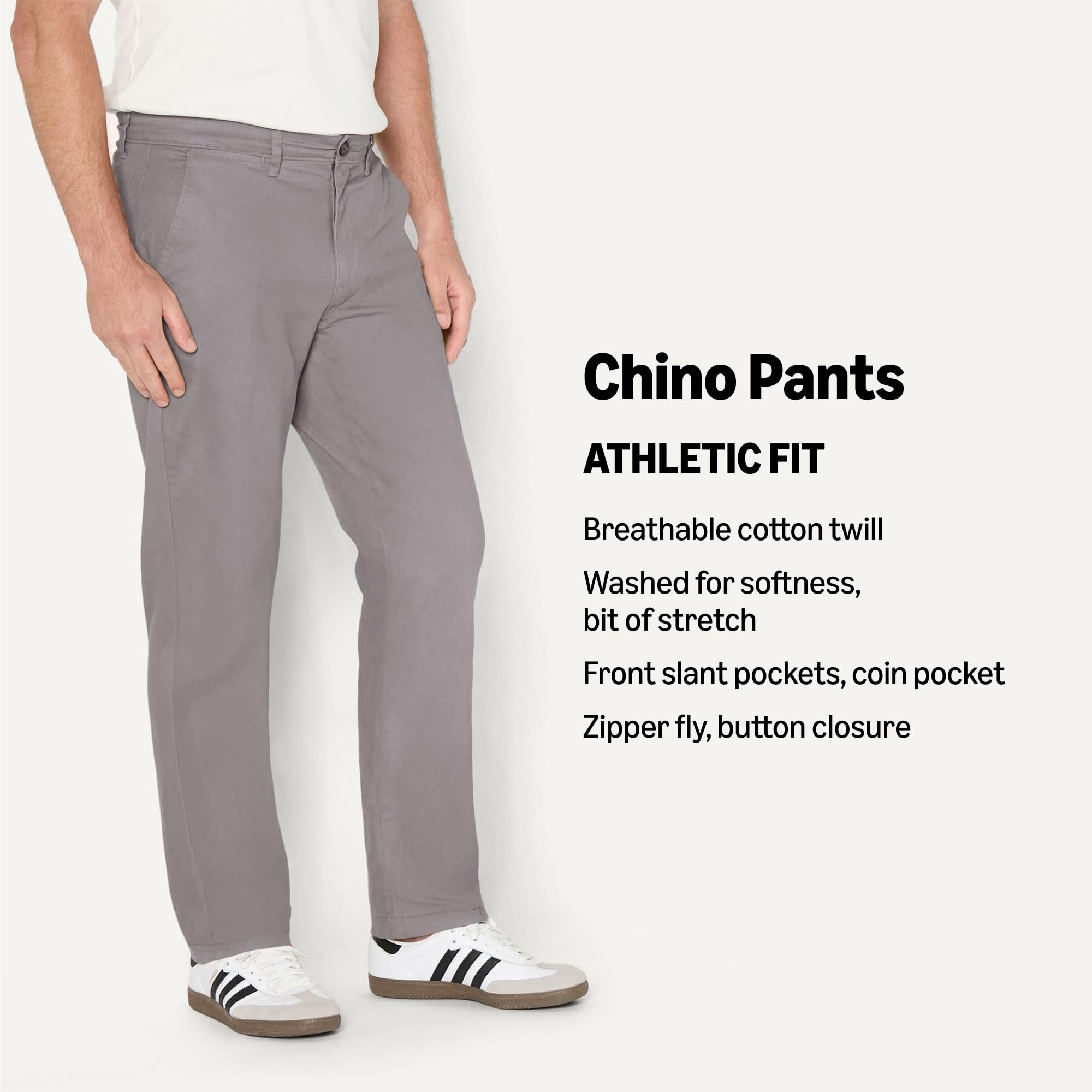 Amazon Essentials Athletic-fit Casual Stretch Khaki Pant - Spodnie Mężczyźni