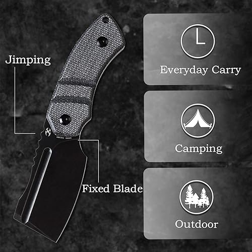 Miniatura 10 de KANSEPT Cuchillos Korvid S Cuchillo de hoja fija con hoja 14C28N de 2.9 pulgadas, mango verde hierba G10, funda Kydex para llevar todos los días