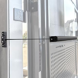 JERBOR RV Screen Door Closer with Adjustable Tension, Aluminum Camper Automatic Closing Device, Fit for Most Camper Latches & Travel Trailer Handles