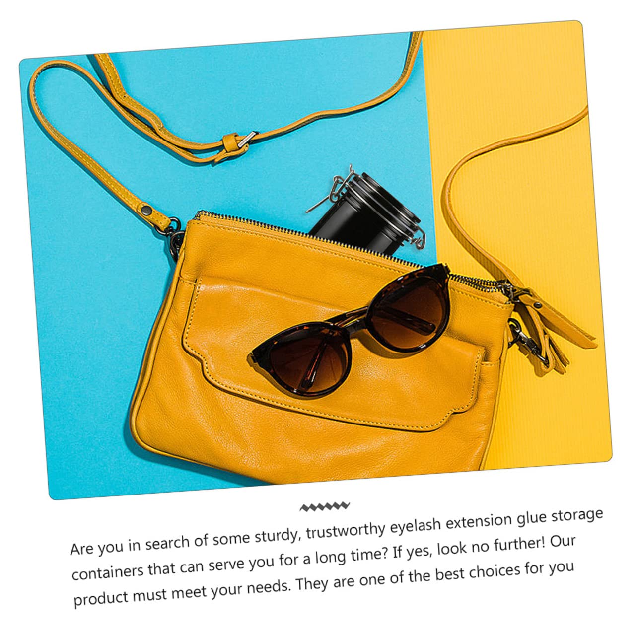 Gogogmee 2pcs Lash Glue Containers Eyelash Tool Glue Jar Storage Box Activated Carbon for Longevity Freshness