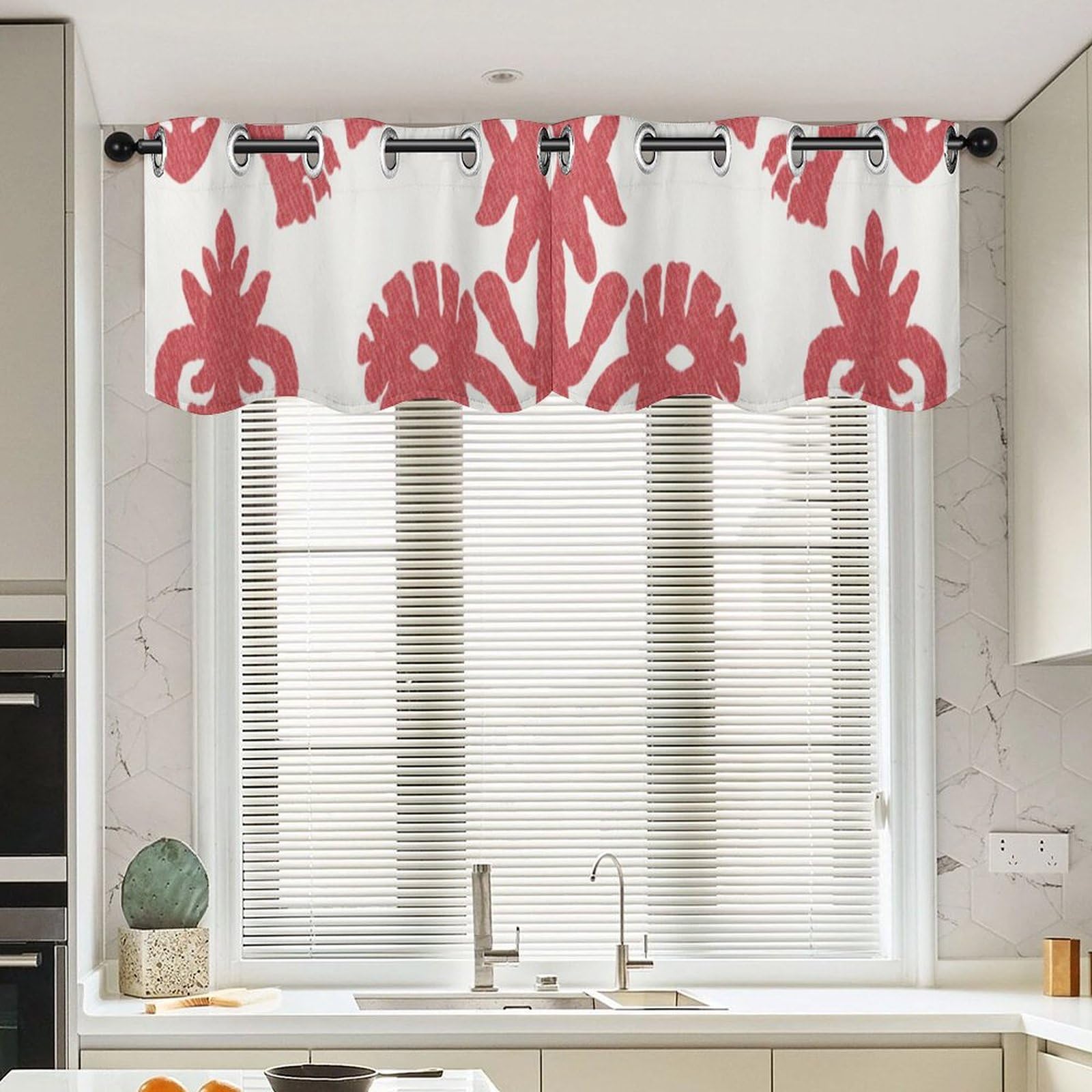 Cenefa tradicional china en cortinas rústicas retro para renovar la luz de tu salón y dormitorio