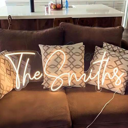 Miniatura 4 de Letreros de neón grandes (16 a 60 pulgadas) personalizados para decoración de bodas, letrero de neón personalizable para pared, hogar, dormitorio,