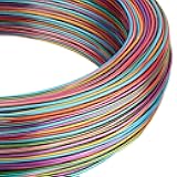 18 Gauge 307 Feet Multicolor Jewelry Craft Wire Gradient Color Aluminum Wire Bendable Wire with Storage Box for Jewelry Beading Craft Project-Teal Gold Blue Red Green