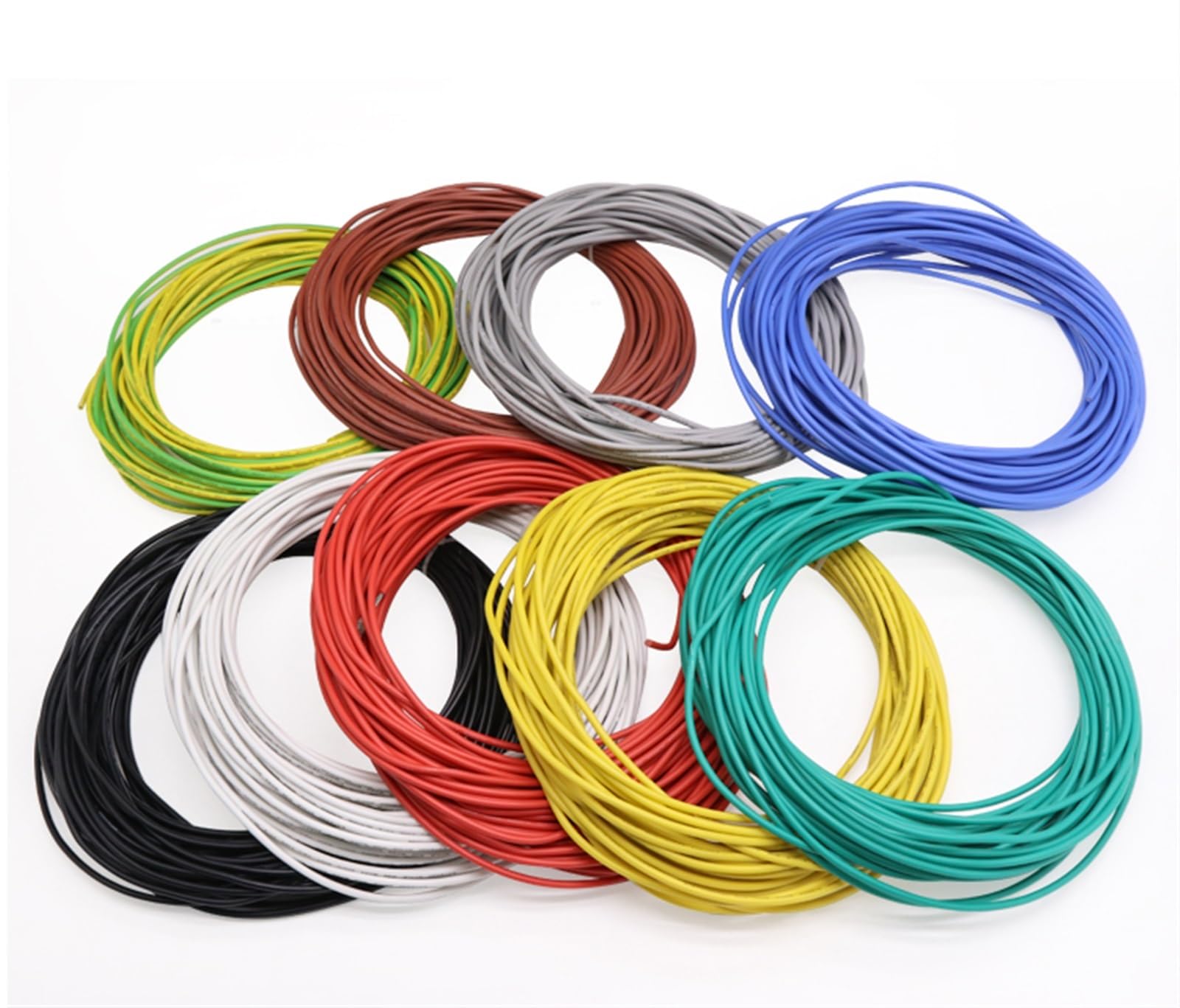 Outdoor Extension UL3135 30AWG 28AWG 26AWG AWG Temperature Resistant Electronic Copper Wire Soft Flexible Silicone Wire Cable Solar sheathed(Yellow,2 Meters 26AWG)