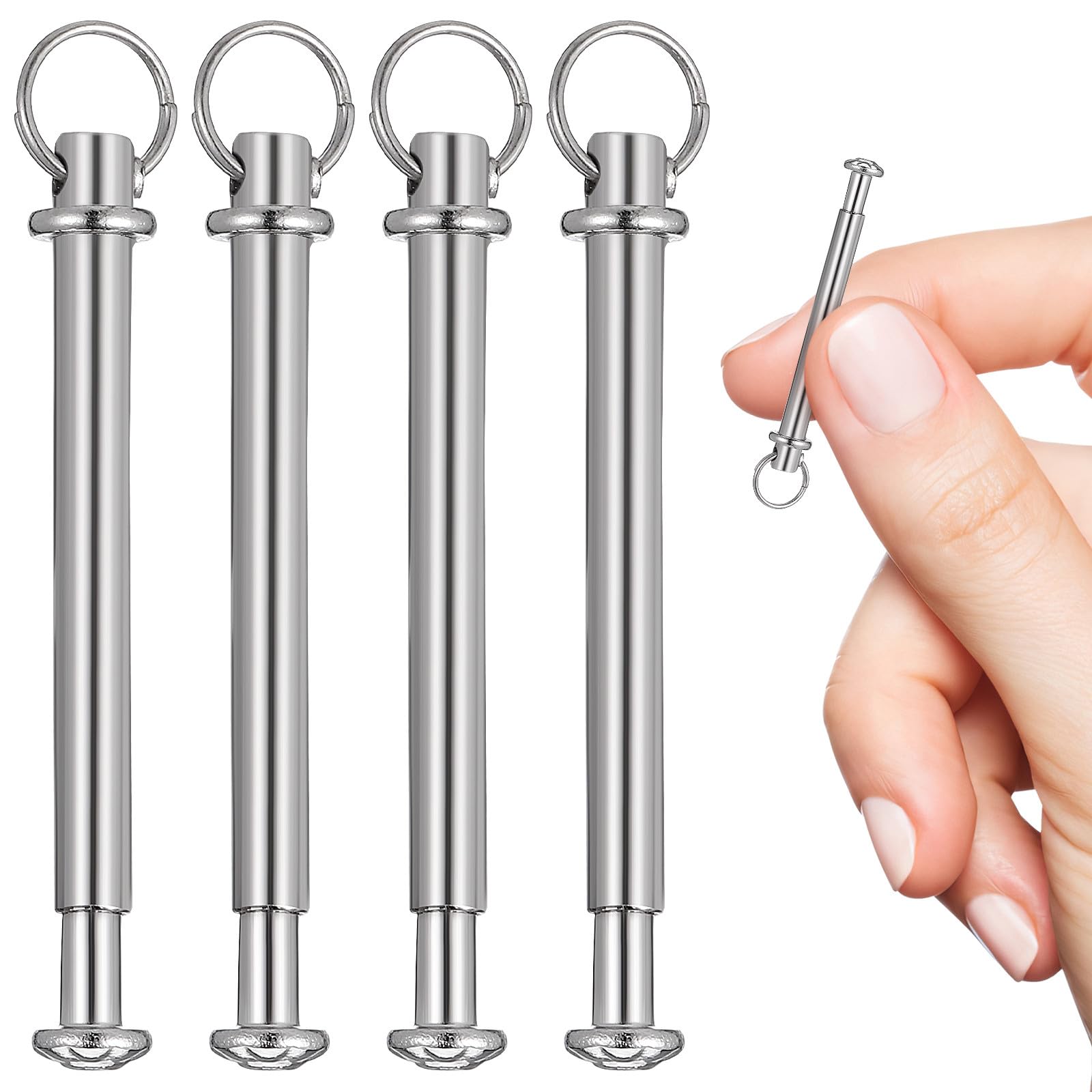 Struttura Rivetti in Inossidabile Argento per Ventaglio Kit Pratico e Leggero per Riparazione di Ventagli Pieghevoli, 5 Set