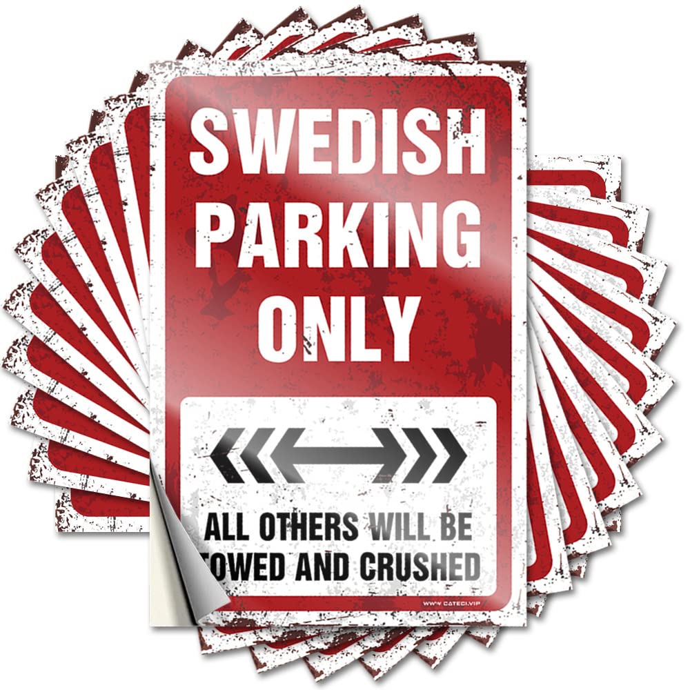Tattoo Hat Vintage Swedish Parking Only for Fishing - Farmhouse Front Porch Decor Easy Peel Removable(8X12CM)