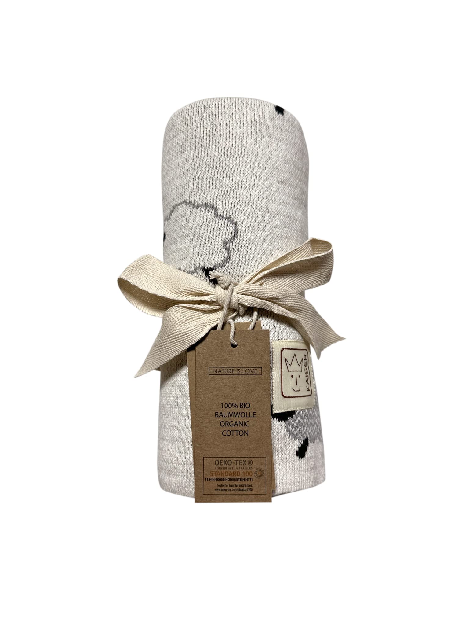 KAISER 65213 SHEEP - kocyk dziecięcy z dzianiny, kolor naturalny combo
