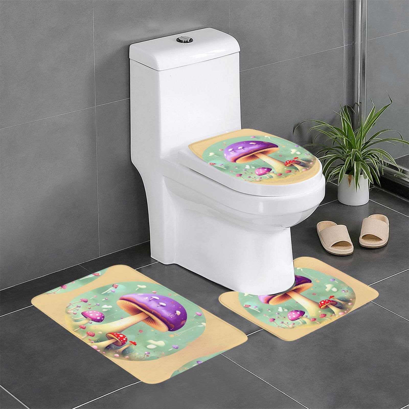 Tapis de salle de bain antidérapants absorbants et sécurisés pour sol de toilettes