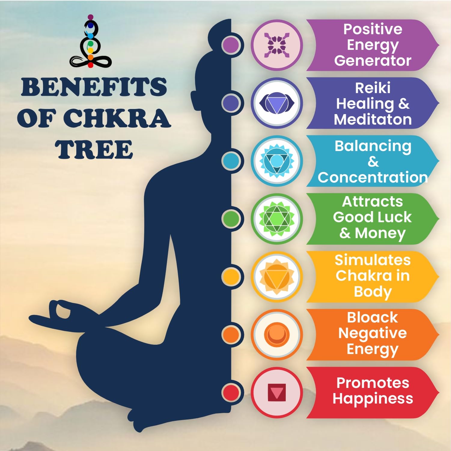 HOMIFLY 300 Beads Crystal Tree/7 Chakra Crystal Tree/Showpiece Good Luck and Positive Energy/Showpiece for Living Room/Natural Healing Gemstones Money Tree/Lucky Tree for Good Luck (Multicolor) 4