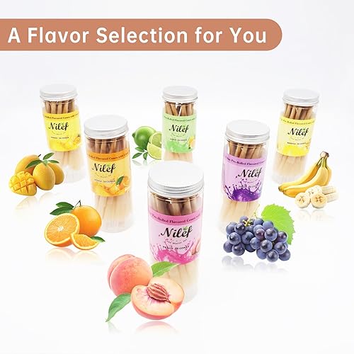 Miniatura 7 de Conos de papel preenrollados de tamaño 1-14 con conos preenrollados con sabor a durazno reventado, 30 conos, papel preenrollado natural sin