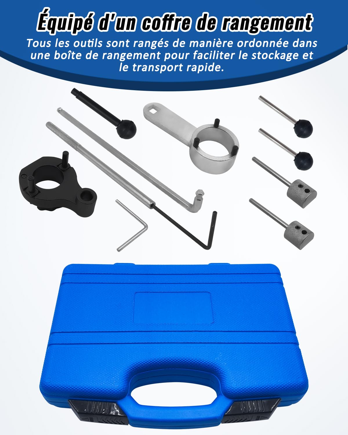 Outils de Réglage Calage du Moteur Compatible avec VW VAG Audi Seat Skoda 1.4 1.6 2.0 TDI CR, Kit de Courroie Distribution d'arbre à Cames Remplace T10264 T10265 T10490 T10492 T10051 T10060A