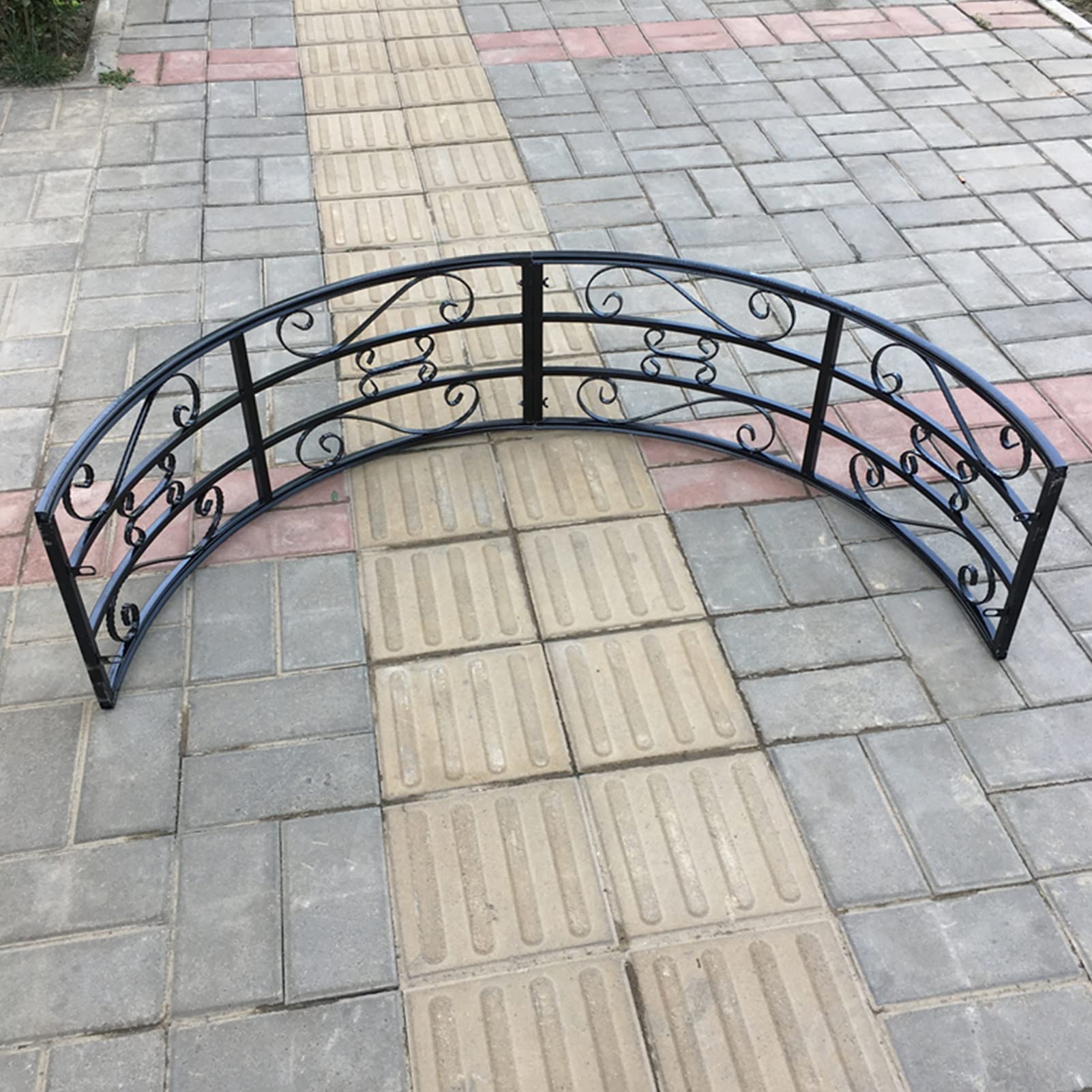 Zewnętrzny łuk ogrodowy, metalowa altana do roślin pnących, odporny na warunki atmosferyczne, dekoracyjny stojak na kwiaty do willi i dziedzińców, półokrągły design, 180 x 90 cm