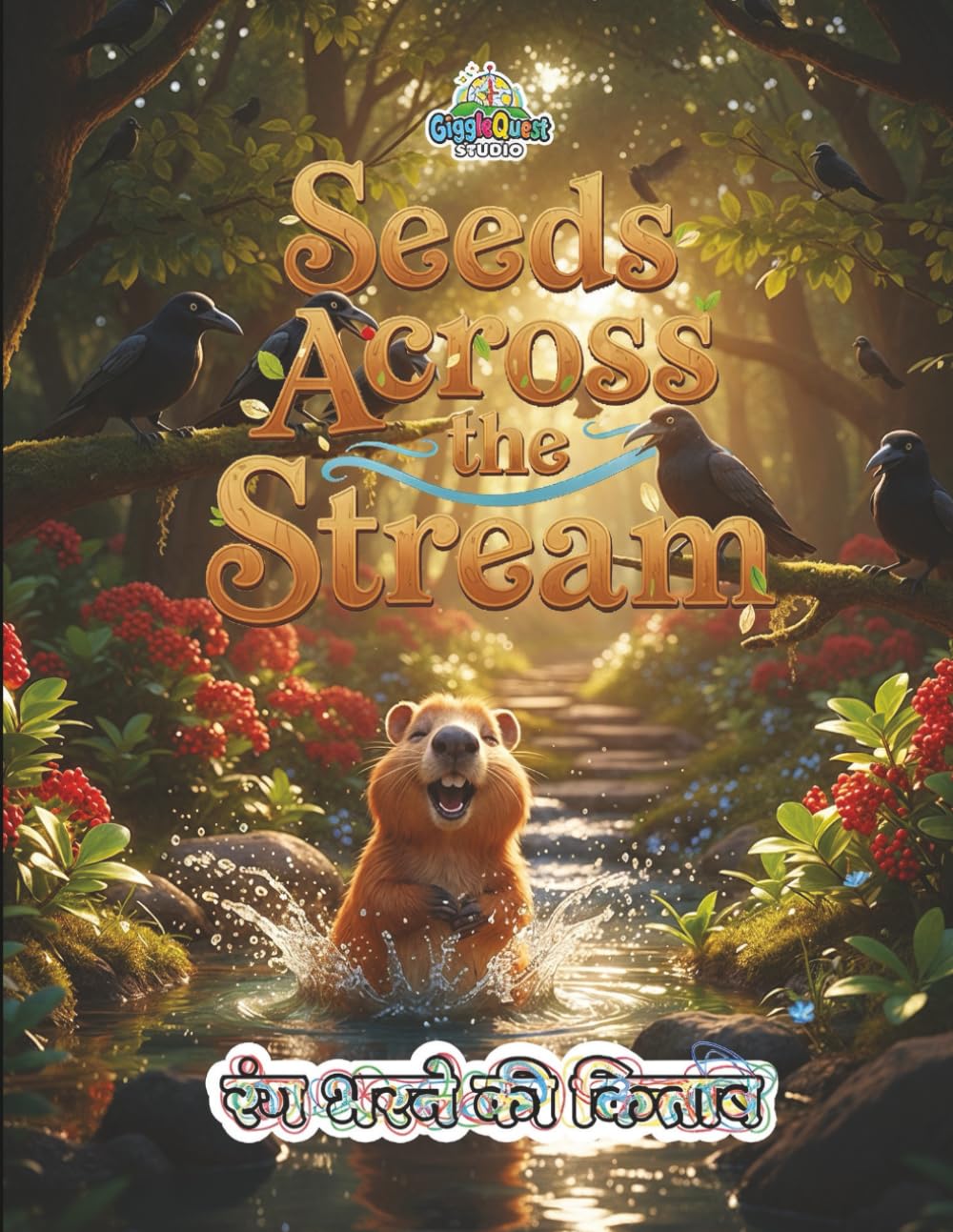 Seeds Across the Stream: रंग भरने की किताब | GQ07 (GiggleQuest रंग भरने की पुस्तकों के साथी)