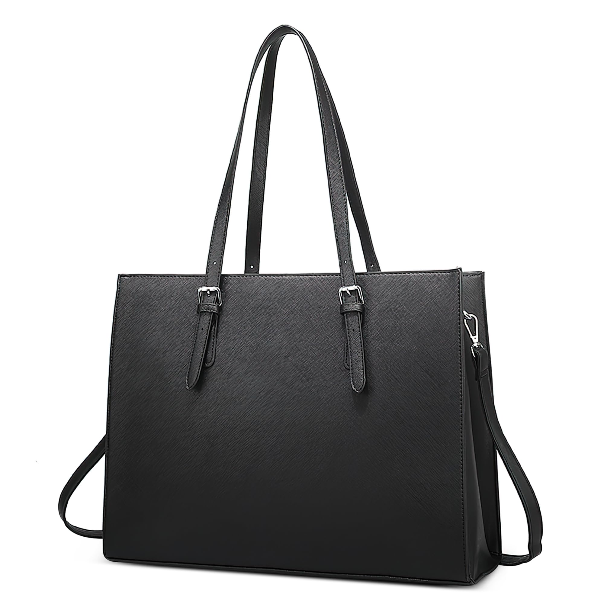 Grande Donna Borse Tote per Laptop da 15,6 Pollici Classica Borsa a Mano Multiple Tasche Borsa a Tracolla per Viaggio Università Lavoro Vacanza Casuale Donna PU Pelle Borse a Spalla