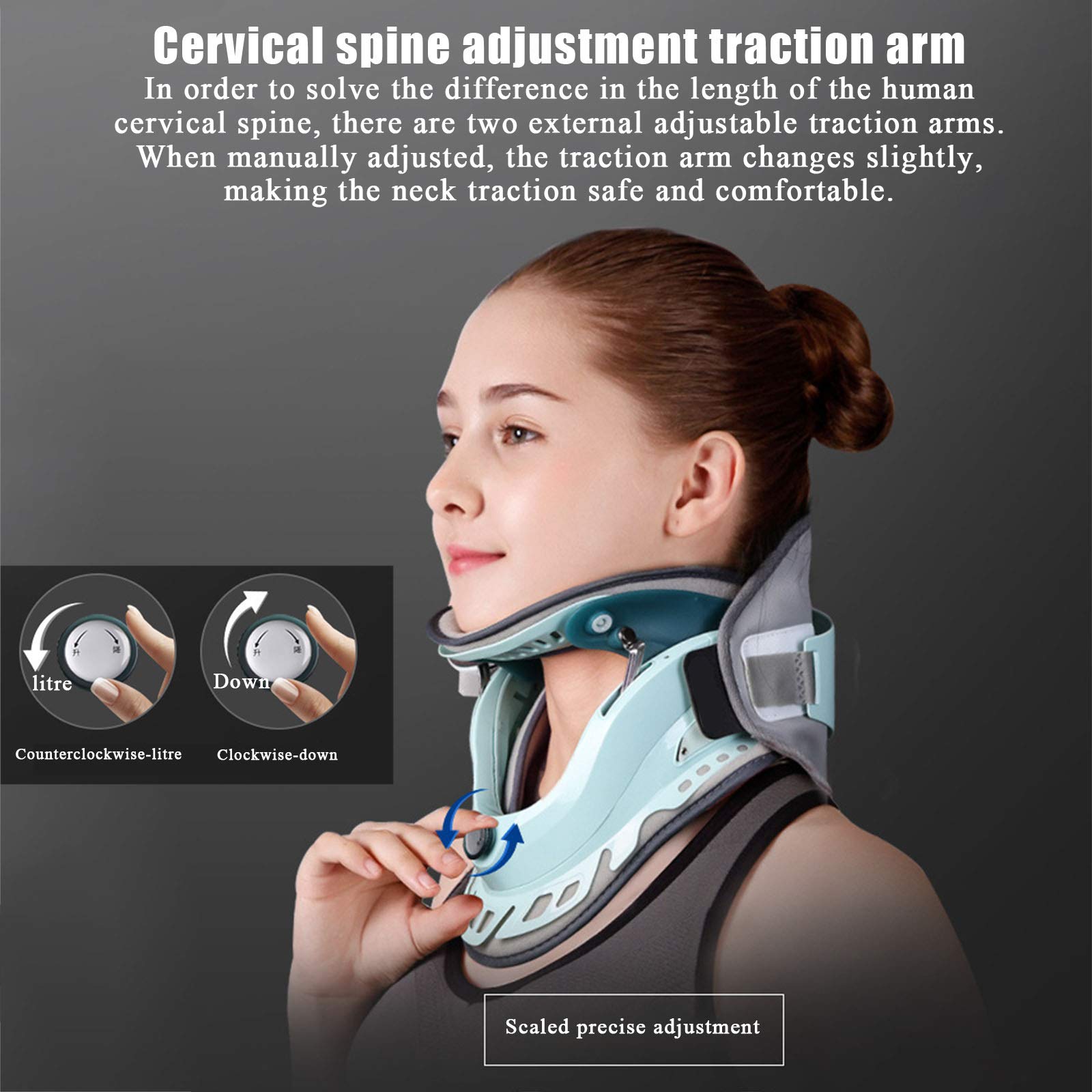Cervical Tracción del Cuello De Dispositivos con Potencia De Tracción 3, Ajustable Neck Brace Camilla Masajeador para El Hogar Mejora De La Espina Dorsal De Alineación