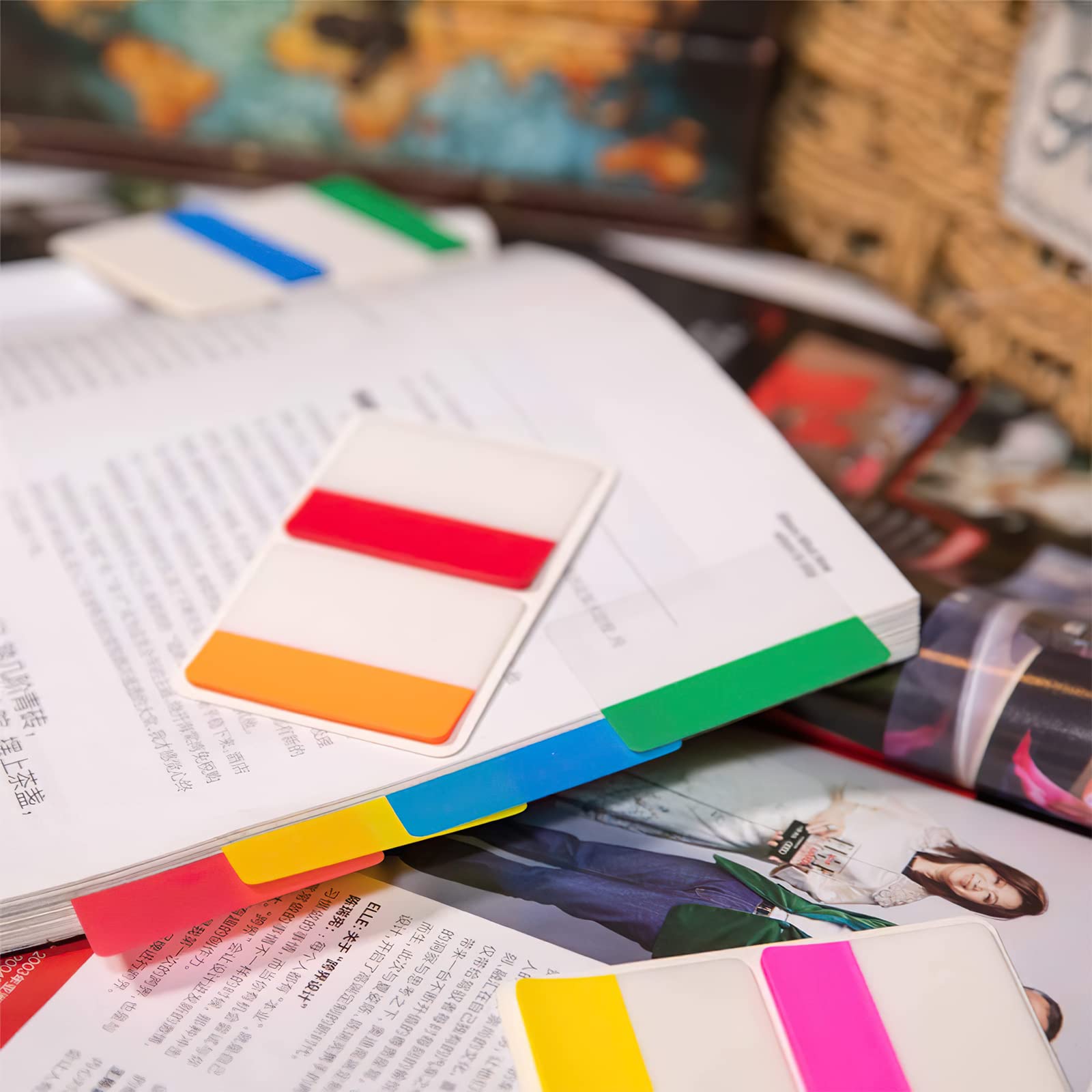 OWLKELA 480 sztuk Sticky Notes, Banner Samoprzylepne Etykiety Notatki samoprzylepne do oznaczania stron i wyróżniania Pisanie Repostable | Repozycjonowalne zakładki do dokumentów, książek, papieru, zeszytów, biura, szkoły, organizacji