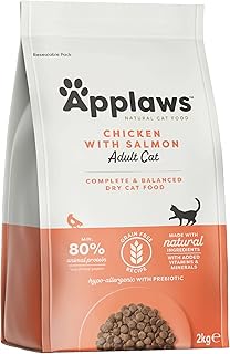 Applaws Katzentrockenfutter Adult, Huhn mit extra Lachs, getreidefrei und komplett 2kg (1 Packung) product image