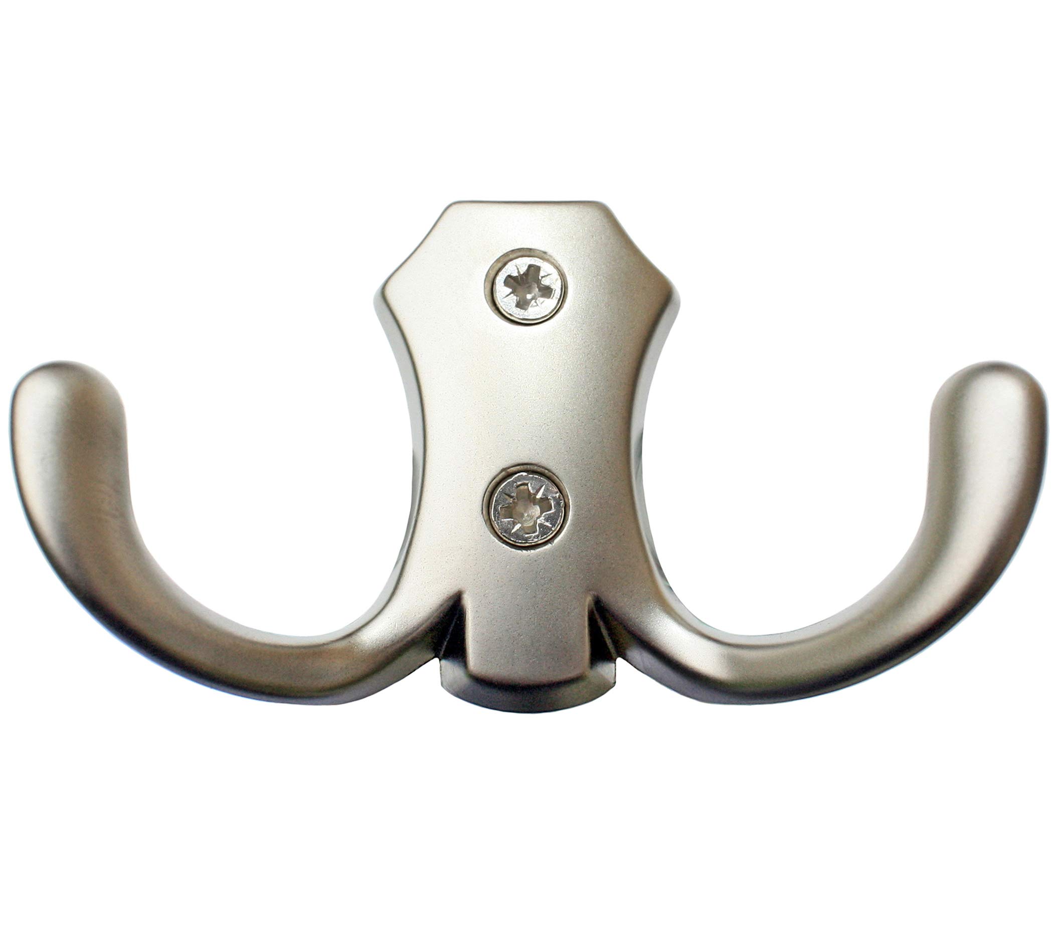 KeyMet GmbH Pack of 10 Coat Hooks Wall Hooks 48 Coat Hooks, Satina, 48 (EU)