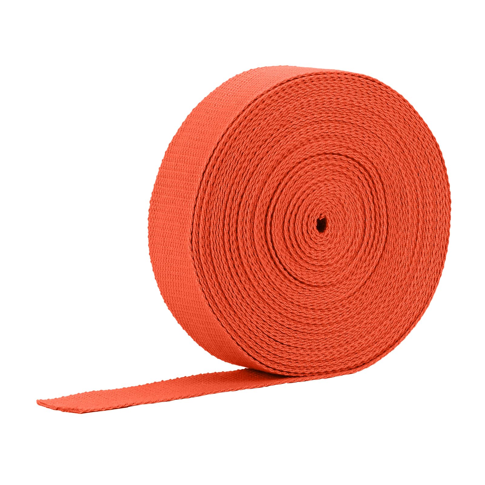 TIBOO DAY 1.5 Inch Cotton Webbing, 12 Yards Natural Cotton Webbing Straps for Bags for Cloth Belt Bags Handles Tote Bag DIY Crafts Decoration, Orange