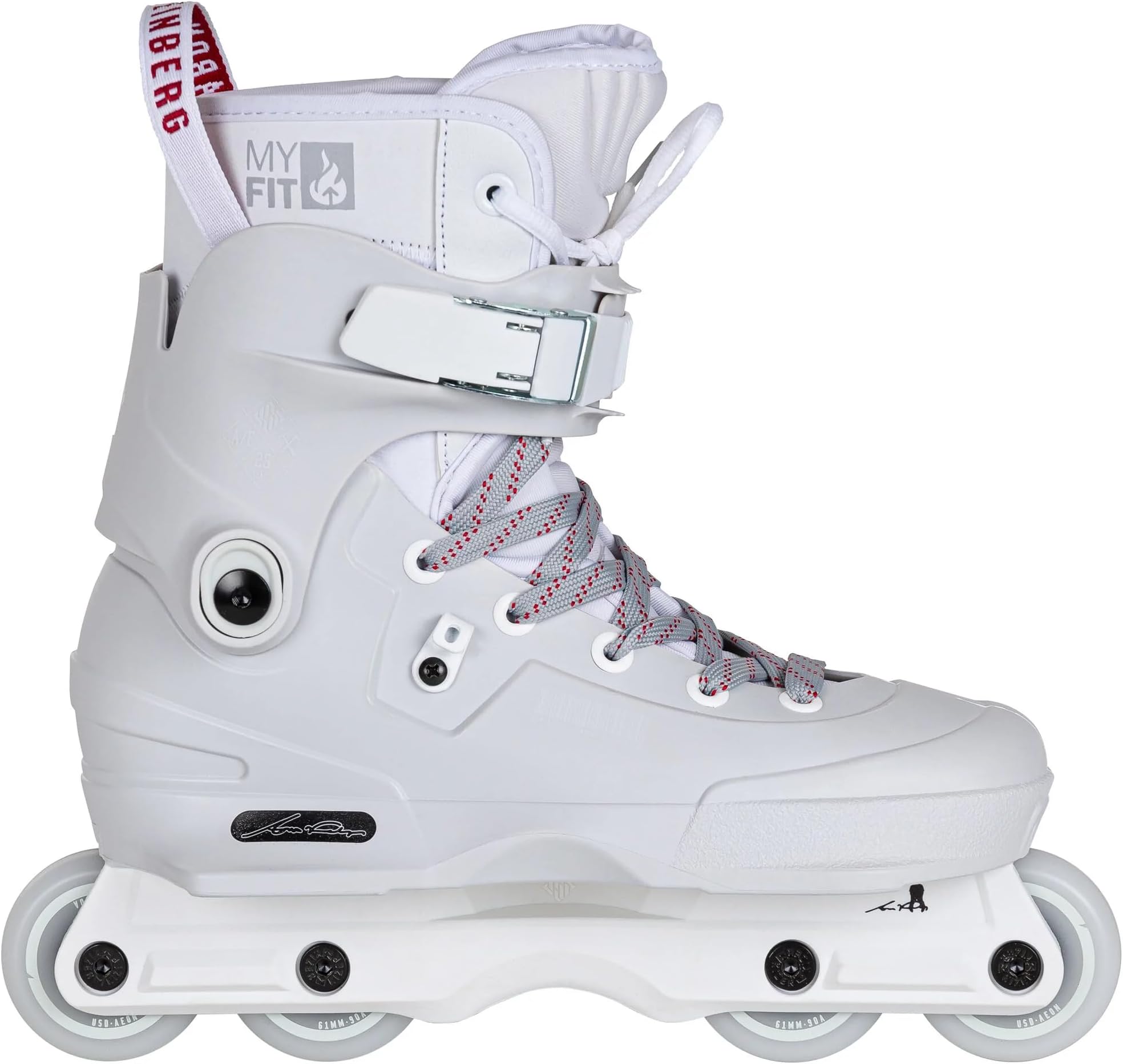 Powerslide Aeon Aaron Feinberg Pro 60 25Y Roller Skates Light Grey Colour (Size: 6-7)