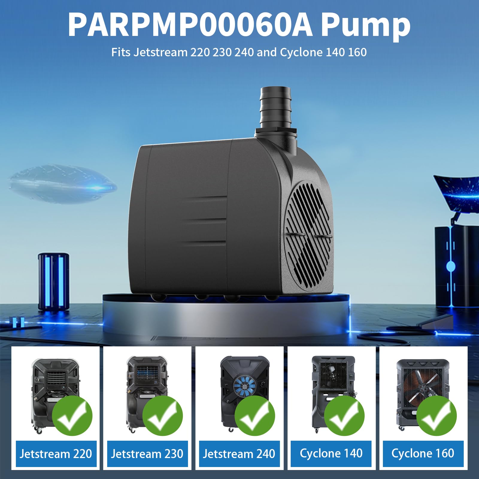 PARPMP00060A Bomba para enfriadores evaporativos portátiles Cyclone 140 y 160 y Jetstream 220 y 230 2