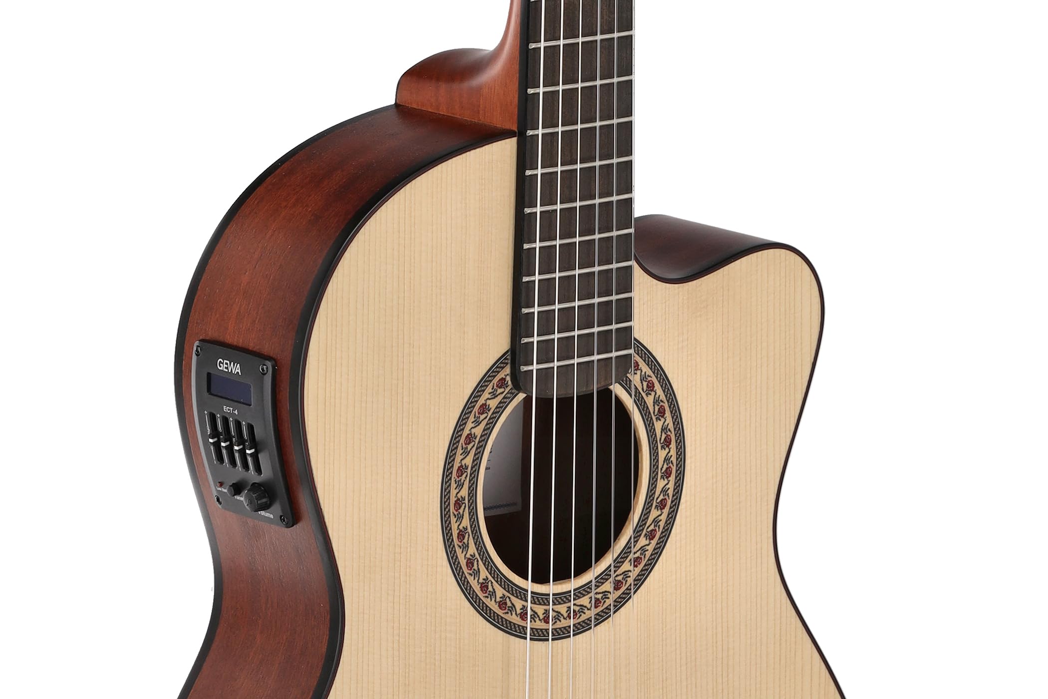 Chitarra elettroacustica Caballero Principio - Slim Electric Neck - Tavola in abete massiccio - Fondo/fasce in mogano sapelli - Preamp EQ a 4 bande - CA-PM SE