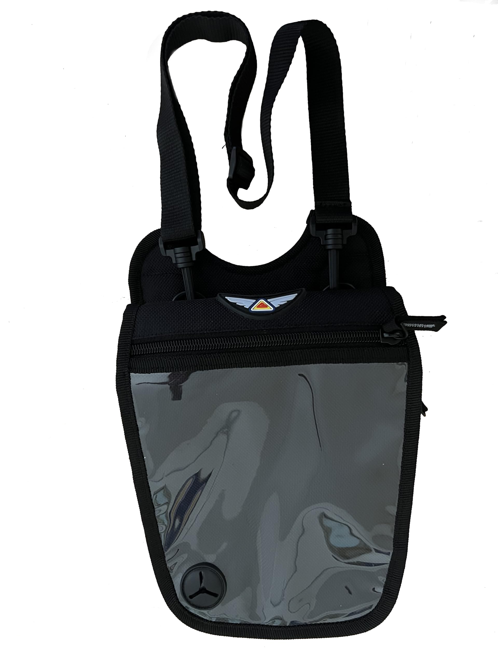 Speed Magnetic Tank Pouch with Rain Cover and Sling Strap for Motorcycles with Metal Tank from 100CC to 1000CC