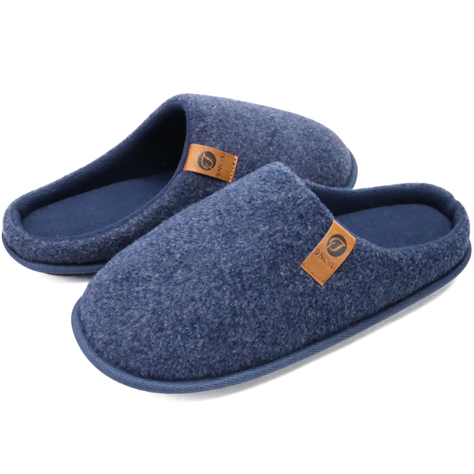 ONCAI Pantofole da Uomo Invernali, Comoda Memory Foam Calde Scarpe da Casa in Lana Con Suola Antiscivolo Taglia 40-49 EU