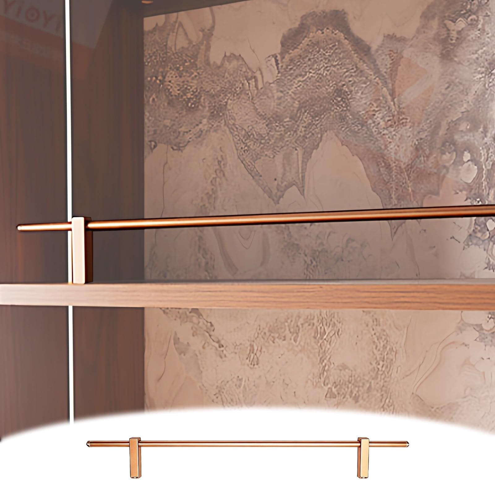 Prévention des chutes d'objets : barre de retenue de 66 cm en aluminium pour armoire