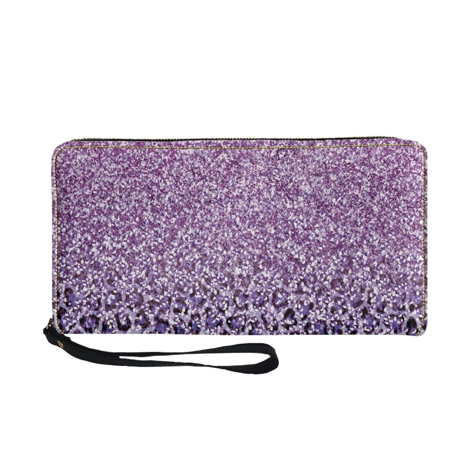 Portafoglio Donna Portamonete Porta Carte di Credito Donna Uomo Wallet | Portafogli con Zip e Cinturino da Polso Leggero Durabile Portatile,Impermeabile Cuoio,Modello Viola 11x20cm/2 Unità