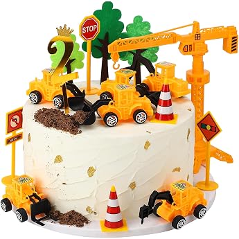 Digger Children's Birthday Decoration 2 Years Pack of 23