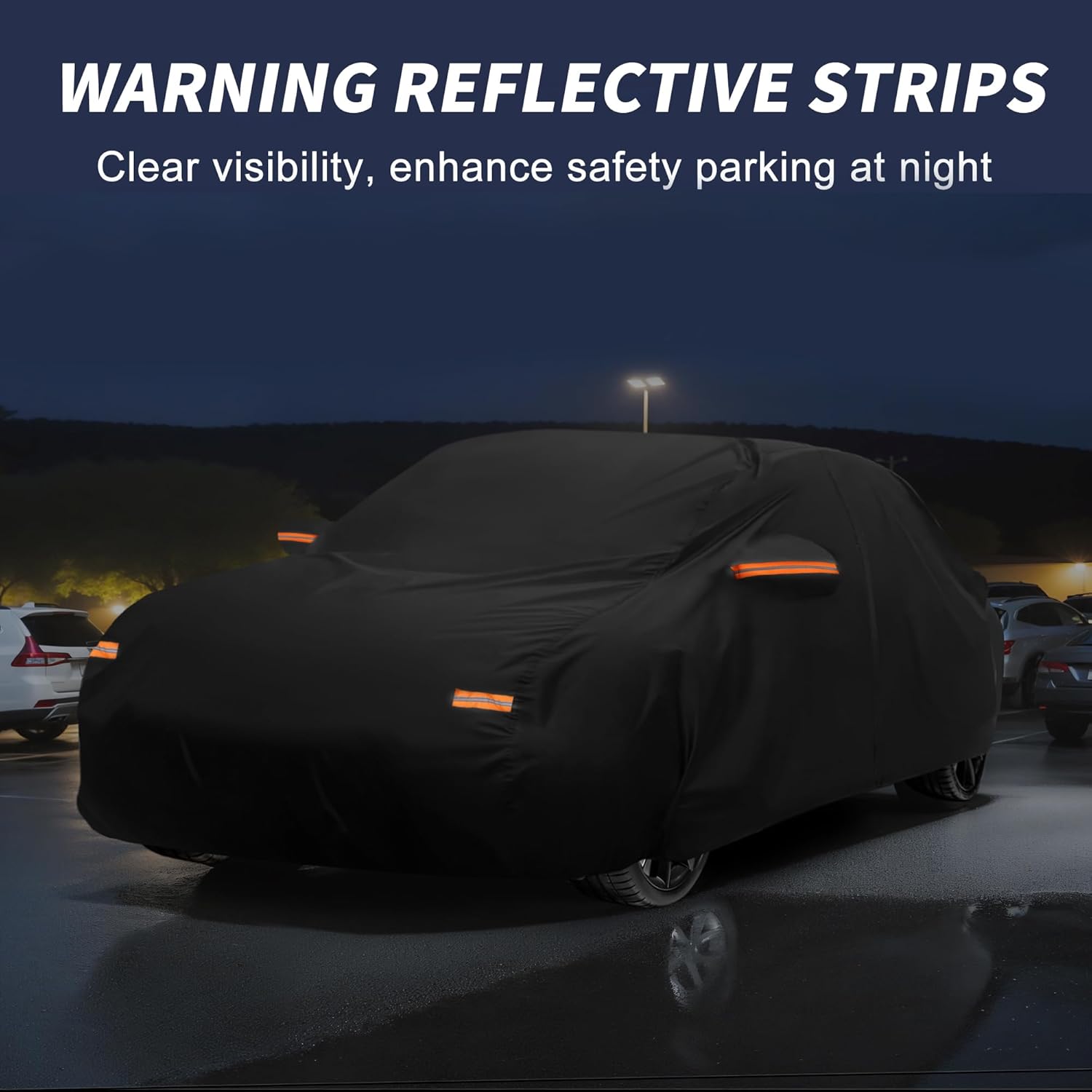 X AUTOHAUX Car Cover Outdoor Waterproof Sun Rain Snow Hail Protection with Left Side Door Zipper Aluminum Film for Honda Accord