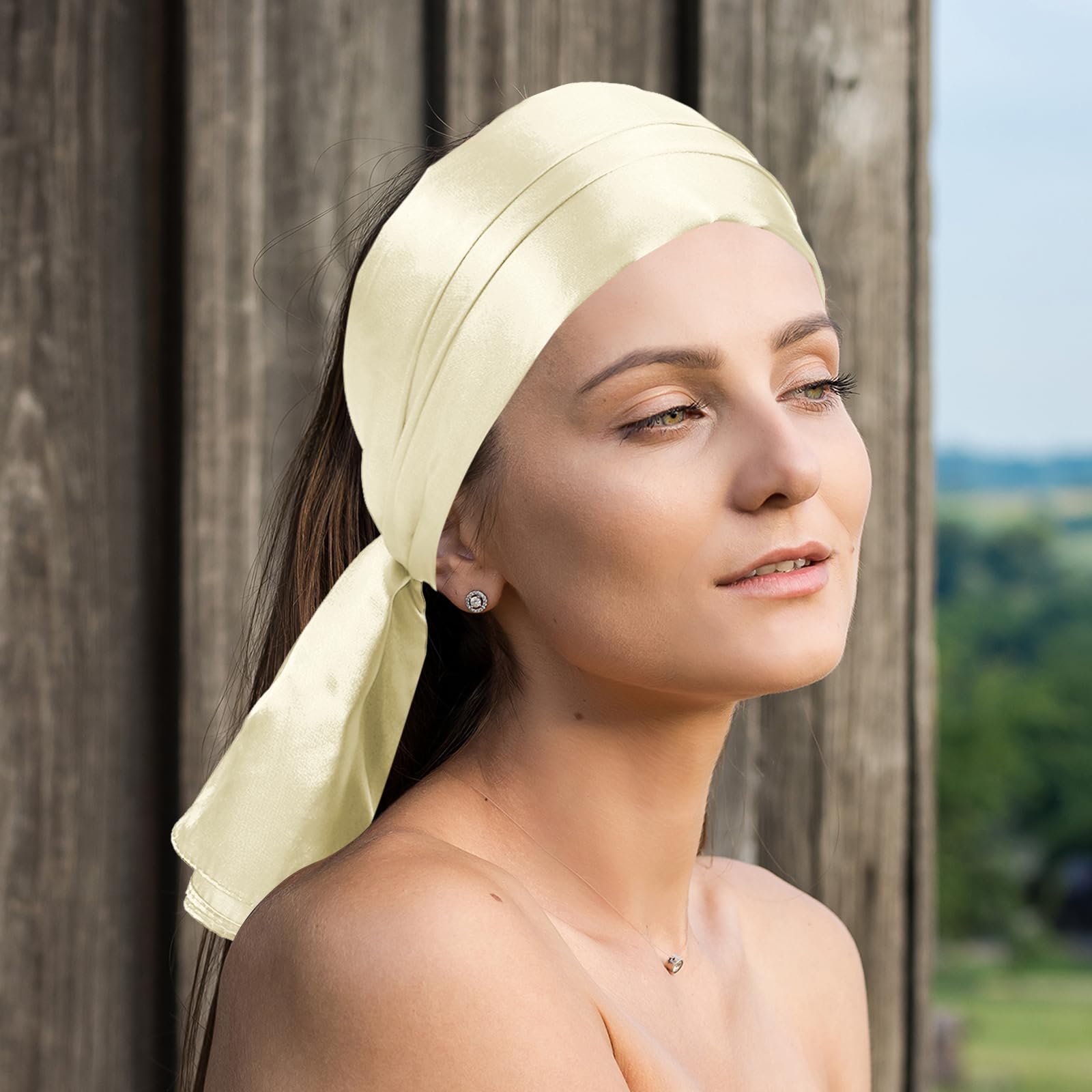 Bandana Set Bandana Per Testa Bandana Donna Sciarpa In Raso