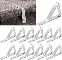 Vista 9 de Paquete de 12 clips para mantel, clips para mantel de picnic, abrazaderas de acero inoxidable, clips de mesa para restaurante, picnic, carpas