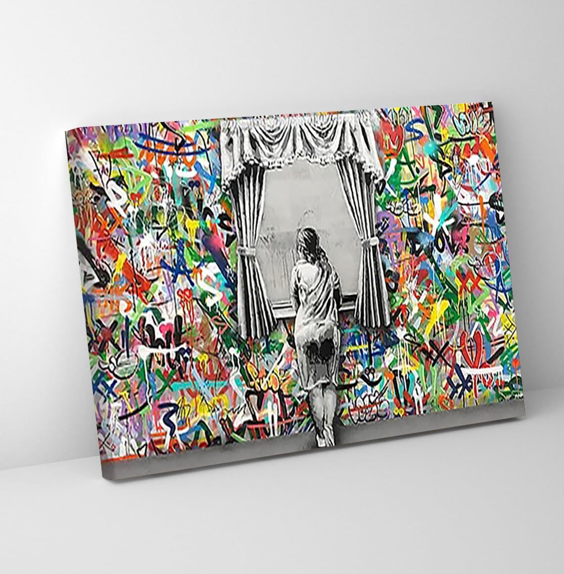 GADGETS WRAP Canvas Gallery Wrap Framed for Home Office Studio Living Room Decoration (11x9inch) - Patient Derrière