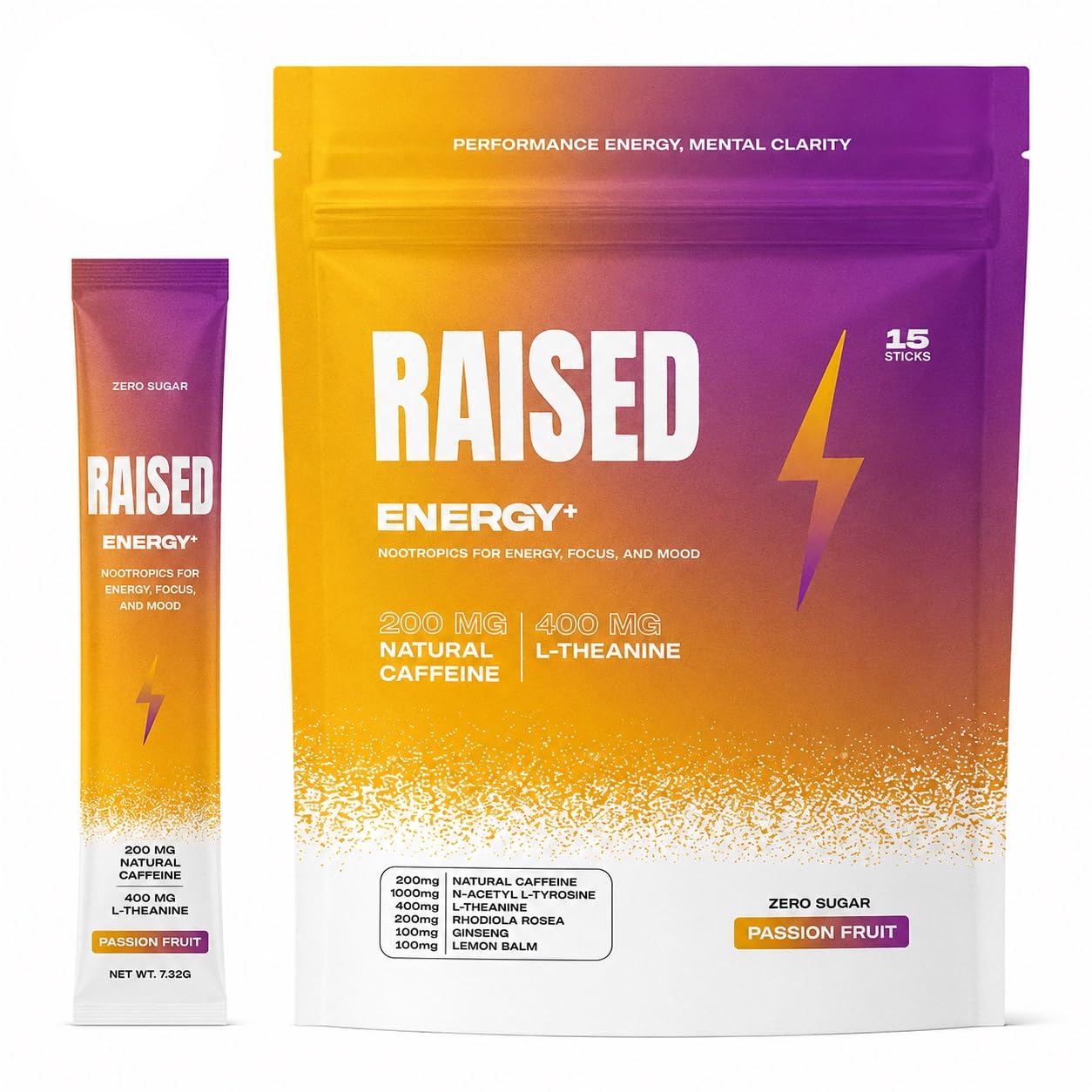 Amazon.com : Raised Energy & Focus Drink Mix | 200mg Natural