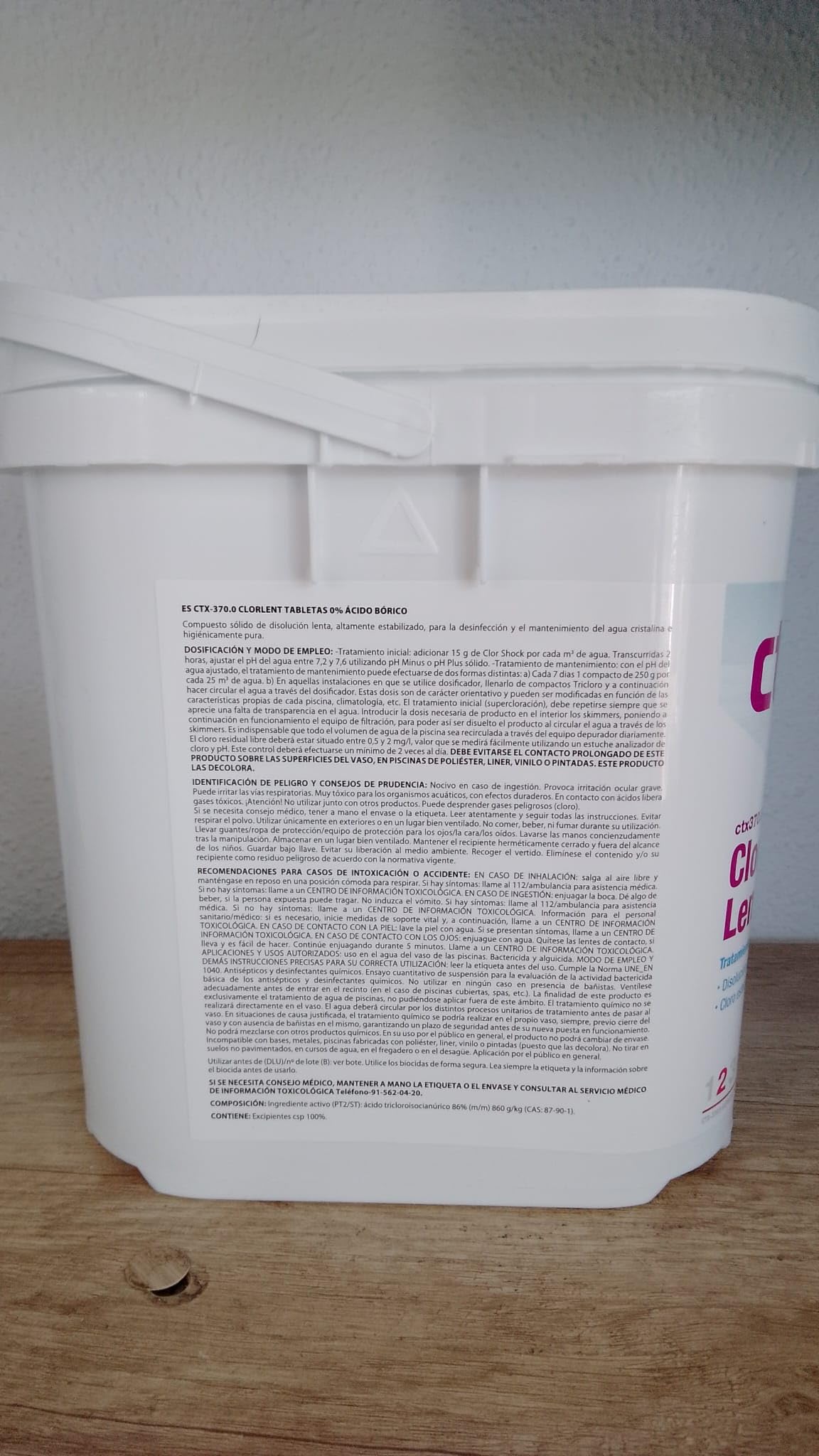 Cloro para Piscinas de la Marca FLUIDRA Modelo CTX 370.0 5KG COM.TRICL.250G.